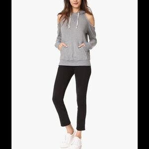 🌹 SPLENDID 🌹 Cold Shoulder Hoodie Sweatshirt - [Large, Grey]